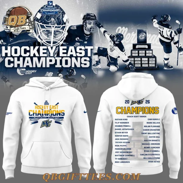 Merrimack Warriors Men’s Ice Hockey 2026 Hockey East Champions Edition Hoodie
