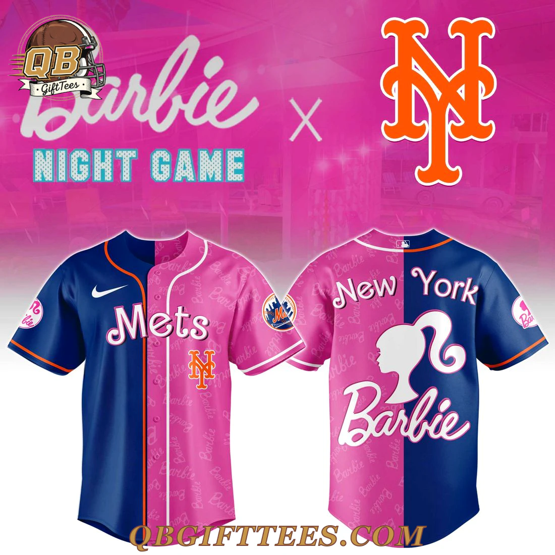 New York Mets - Barbie Night Game 2026 Baseball Jersey New York Mets - Barbie Night Game 2026 Baseball Jersey