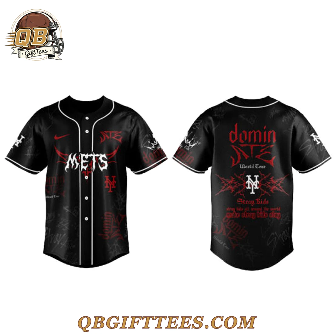 New York Mets x Stray Kids Merch Dominate World Tour Baseball Jersey New York Mets x Stray Kids Merch Dominate World Tour Baseball Jersey