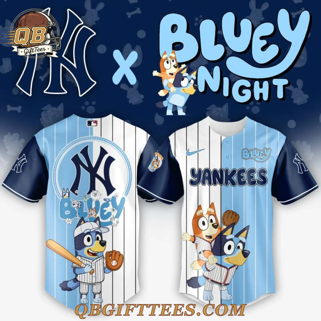 New York Yankees x Bluey Fans Baseball Jersey New York Yankees x Bluey Fans Baseball Jersey