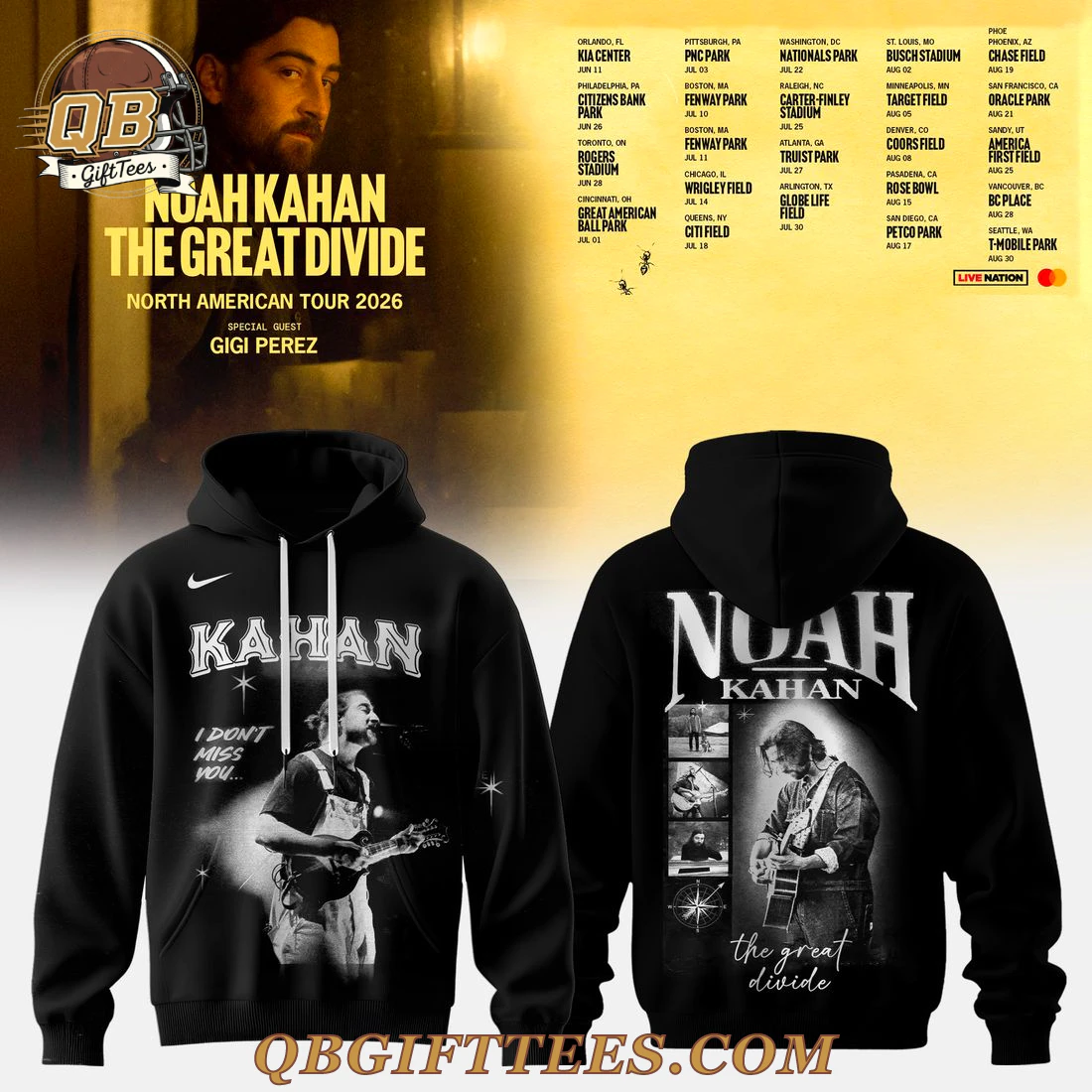 Noah Kahan The Great Divide Tour 2026 Edition T-Shirt Noah Kahan The Great Divide Tour 2026 Edition T-Shirt