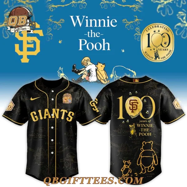 San Francisco Giants x Winnie The Pooh 100th Anniversary Baseball Jersey