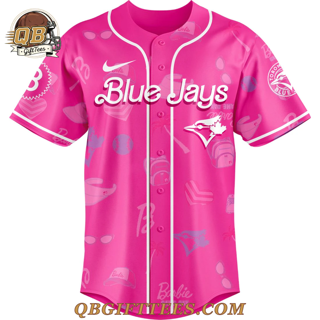 Toronto Blue Jays x Barbie Edition Pink Baseball Jersey Toronto Blue Jays x Barbie Edition Pink Baseball Jersey