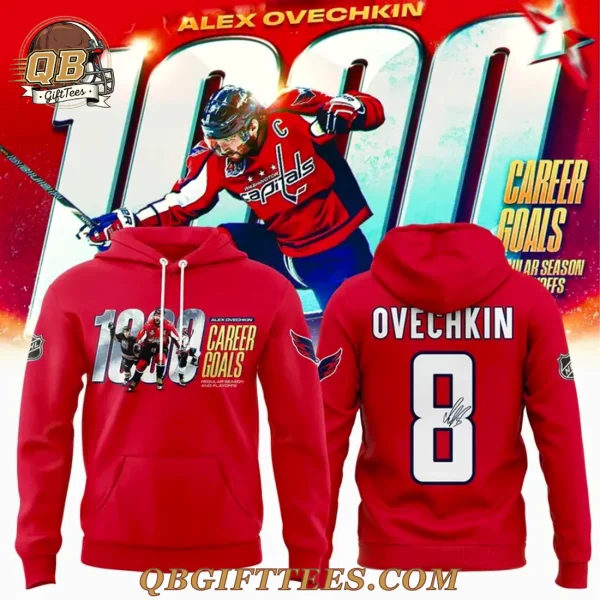 Washington Capitals x Celebrating Alex Ovechkin’s 1000th Career Goal Edition Hoodie