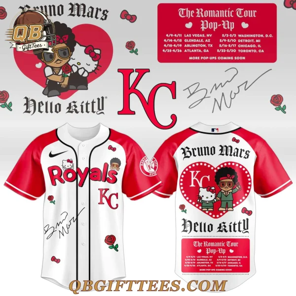 Kansas City Royals x Bruno Mars & Hello Kitty 2026 Edition Baseball Jersey