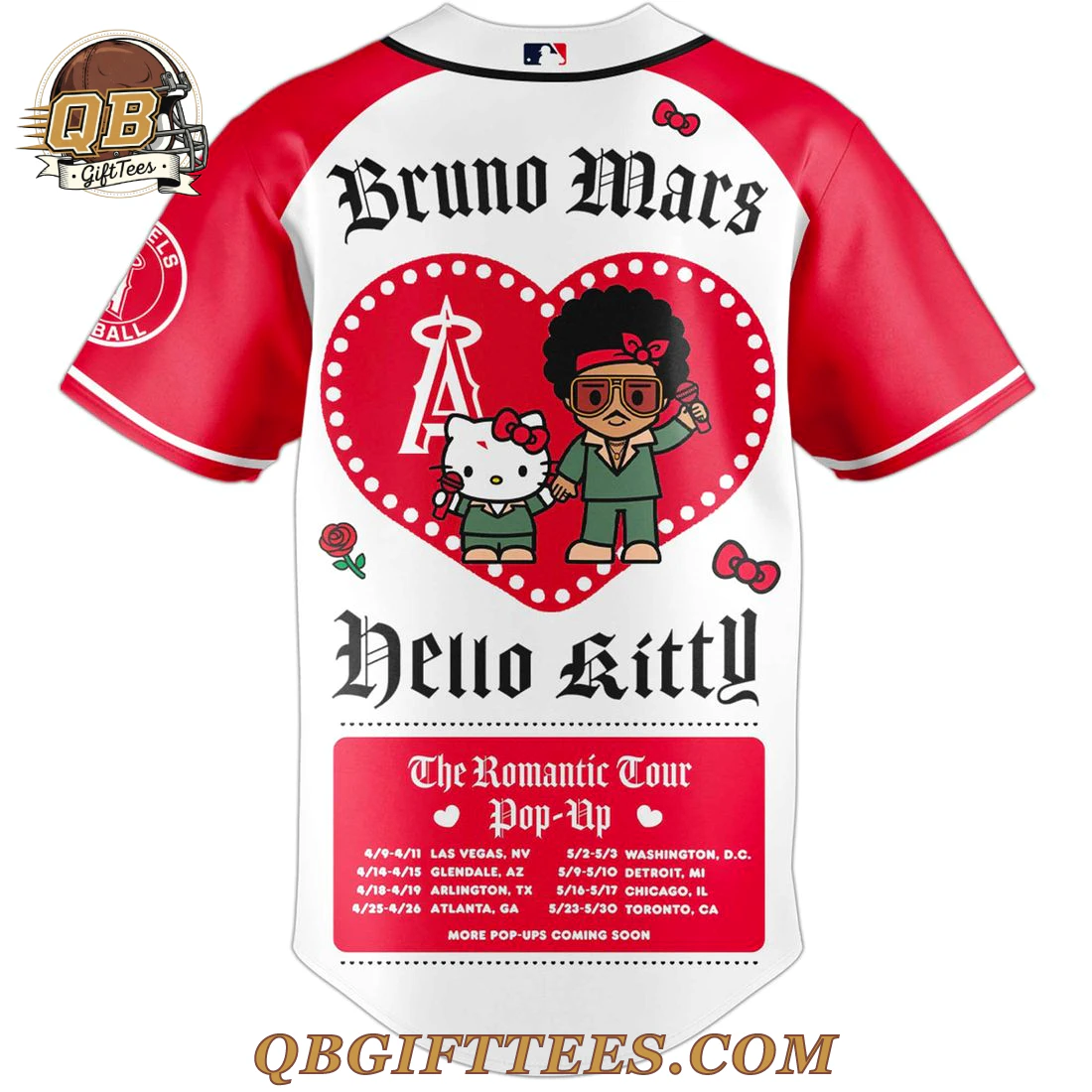 Los Angeles Angels x Bruno Mars & Hello Kitty 2026 Edition Baseball Jersey Los Angeles Angels x Bruno Mars & Hello Kitty 2026 Edition Baseball Jersey