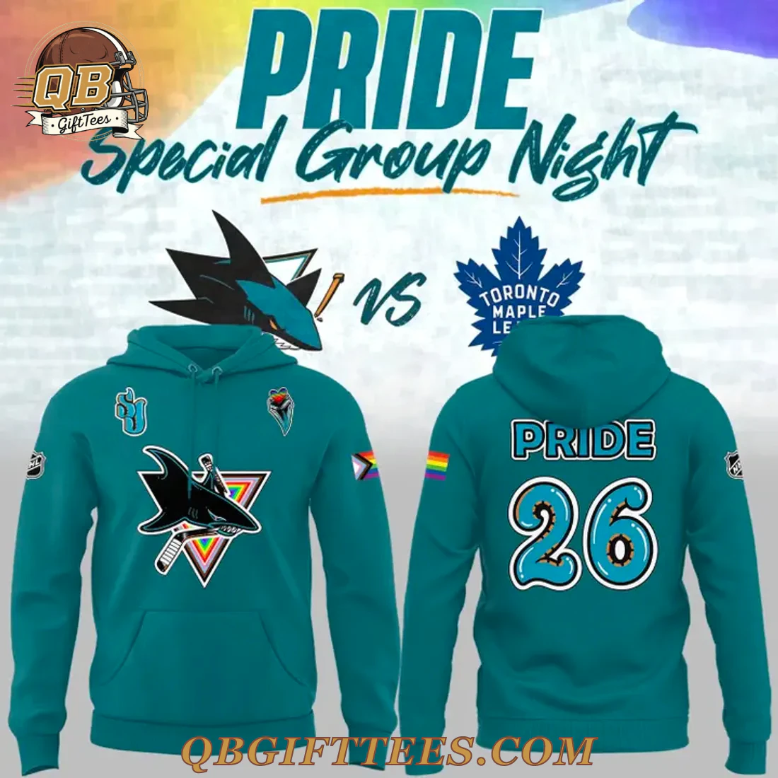 San Jose Sharks Pride Night Special Edition Hoodie San Jose Sharks Pride Night Special Edition Hoodie