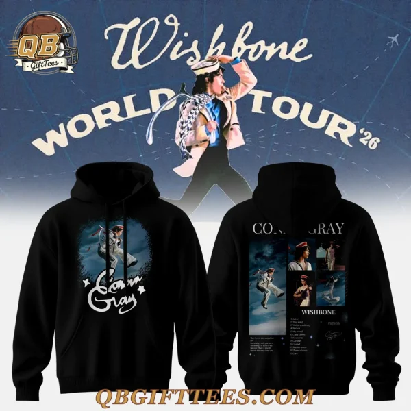 Conan Gray Wishbone World Tour 2026 Edition Black Hoodie